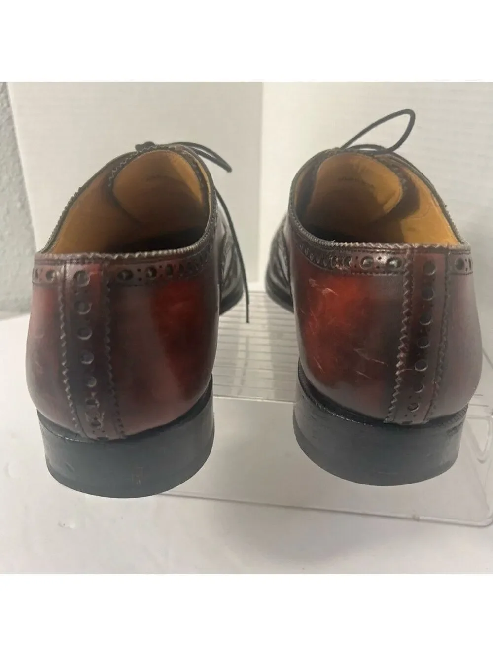 Magnanni Men’s Wingtip Oxford Leather Shoes Lace Up 11M Academia Banker